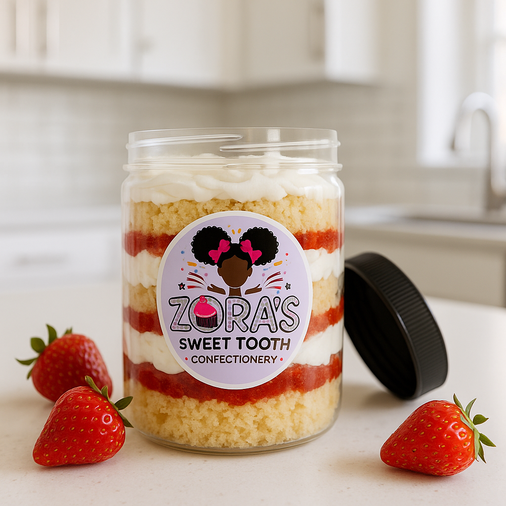 š° Strawberry Shortcake Cake Jar (8 oz)