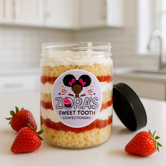 🍰 Strawberry Shortcake Cake Jar (8 oz)