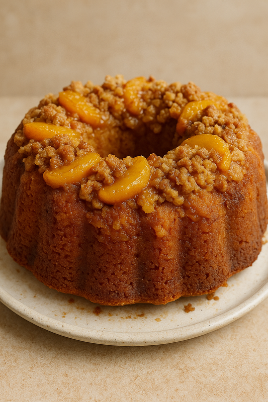 Miss Lillian Mae’s Peach Cobbler Pound Cake