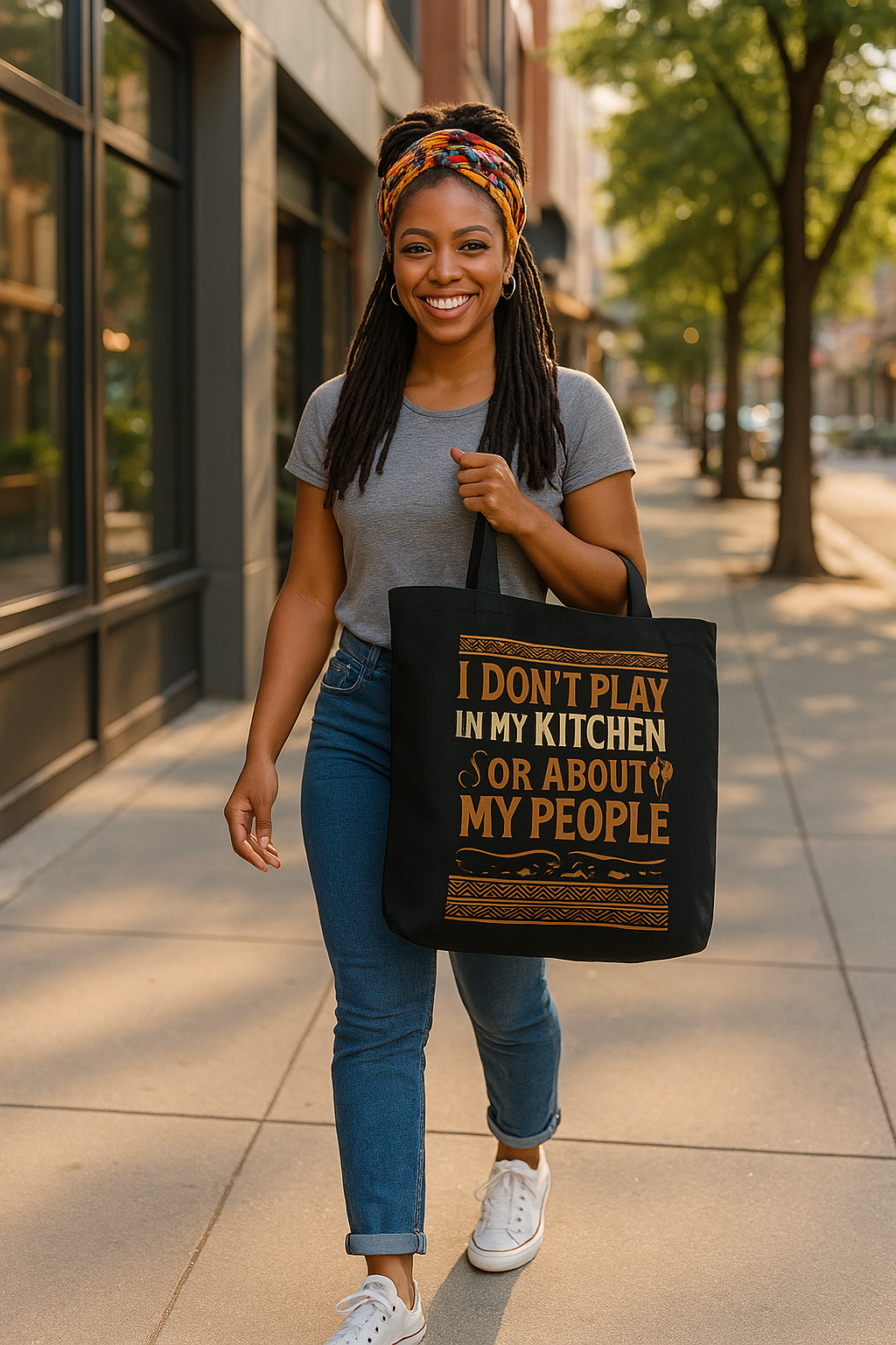 I Don’t Play in My Kitchen or About My People Organic Cotton Tote Bag